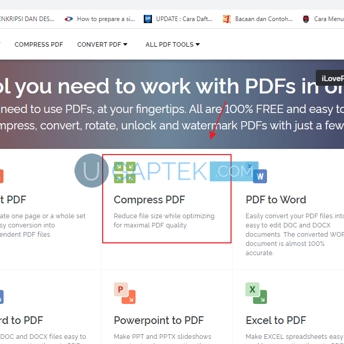 cara kompres file pdf lewat website